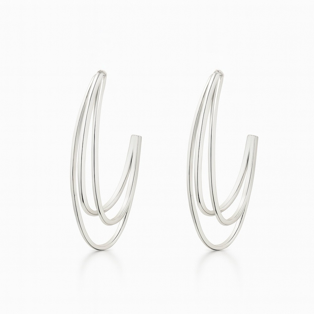 ⚜️💫 Elegant Silver Bold Stud Earrings